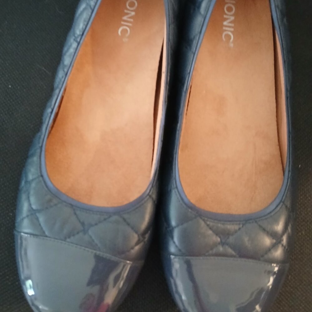 New Vionic Desiree Ballet Flat (Women's) - Navy 11 Wide